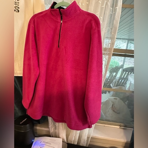One Step Ahead Sweaters - One Step Ahead Fuchsia Half-Zip Sweater